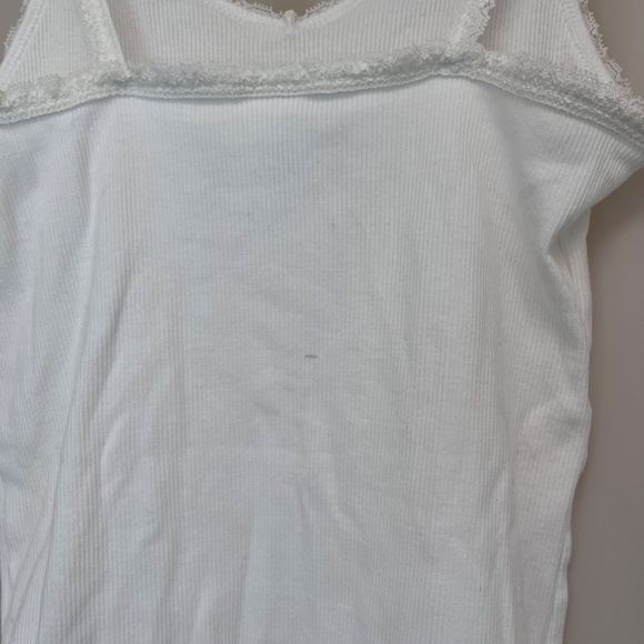 h&m girl ribbed camisoles lace v-neck bundle of 2 gray white 12-14y - Picture 5 of 8